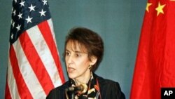 U.S. Trade Representative Charlene Barshefsky speaks at a press conference on Thursday March 4, 1999.