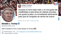 Trump, abierto a declarar ante el Congreso