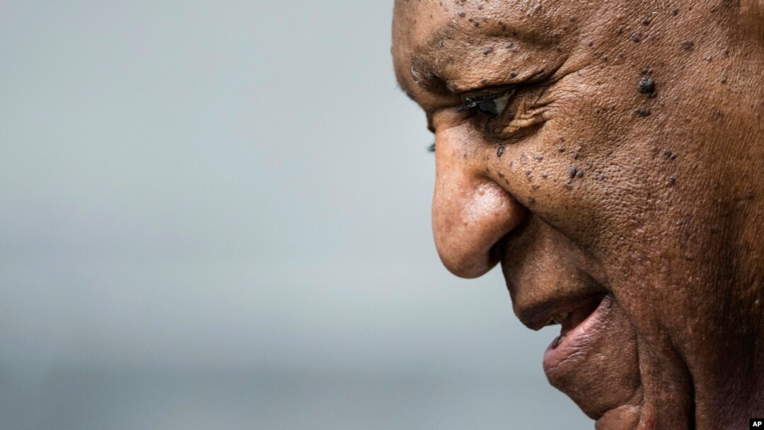 FILE - Bill Cosby departs after a pretrial hearing in his sexual assault case at the Montgomery County Courthouse in Norristown, Pa., Aug. 22, 2017.