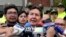 FILE - Colombia's Attorney General Nestor Martinez addresses the media, in Cali, Colombia, June 25, 2018.