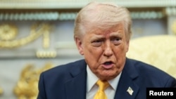  19일, 도널드 트럼프 대통령이 백악관에서 다카이치 일본 총리와 만난 자리에서 발언하고 있다. 