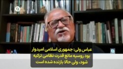 عباس ولی: جمهوری اسلامی امیدوار بود روسیه مانع قدرت نظامی ترکیه شود، ولی حالا بازنده شده است