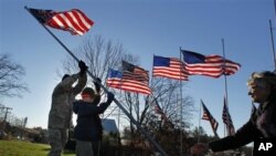 Воен ветеран пешачи низ САД