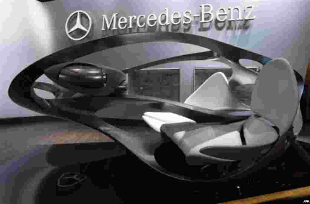 The Mercedes-Benz Aesthetics No 2 is shown at the North American International Auto Show in Detroit, Tuesday, Jan. 11, 2011. (AP Photo/Paul Sancya)