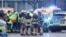 Emergency personnel and police officers work at the adult education center Campus Risbergska school after a shooting attack in Orebro, Sweden, Feb. 4, 2025. 