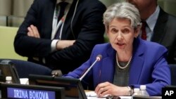 Direktur Jenderal UNESCO, Irina Bokova menyesalkan rencana keluarnya AS dari anggota UNESCO (foto: dok). 