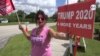 Partidarios de Trump protestan contra visita de Pelosi a Florida