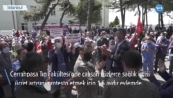 Sağlık İşçileri Cerrahpaşa Tıp’taki Zammı Protesto Ediyor