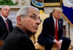 El doctor Anthony Fauci a una reunión del equipo de respuesta al coronavirus en la Casa Blanca, en Washington, el lunes 11 de mayo de 2020.