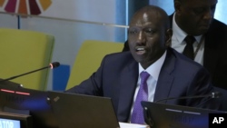 FILE -M William Samoei Ruto, President of the Republic of Kenya, addresses the United Nations Sustainable Development Forum, Monday, Sept. 18, 2023. 