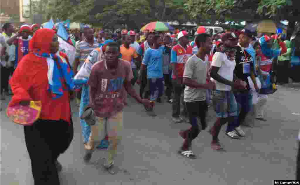 Mashabiki wa chama cha CUF waandamana mjini Unguja, Zanzibar