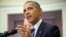 President Barack Obama announces he's rejecting the Keystone XL pipeline because he does not believe it serves the national interest, Nov. 6, 2015, in the Roosevelt Room of the White House in Washington. 
