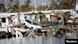 سمندری طوفان ایان سے فلوریڈا کے ساحلی علاقے میں تباہی کا ایک منظر۔ 2 اکتوبر 2022
