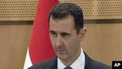 대국민 연설을 하는 아사드 대통령