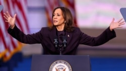 Wakil Presiden AS yang juga calon presiden Partai Demokrat Kamala Harris mengakui kekalahannya dalam pidato konsesi di Howard University di Washington, DC Rabu sore, 6 November 2024. 