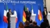 Dari kiri: Menteri Ekonomi Jerman, Prancis, dan Italia bertemu di Paris pada hari Senin (8/4) untuk membahas kebijakan industri Uni Eropa.