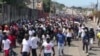 Haiti's doctors, lawyers and handicapped protest against kidnapping and demand President Jovenel Moise step down, in Port-au-Prince, Haiti, March 7, 2021. (Photo: Matiado Vilme / VOA)