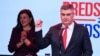 Croatian President and presidential candidate Zoran Milanovic gestures as he delivers a speech after the first results of Croatia's presidential election, in Zagreb, Croatia, Dec. 29, 2024. 