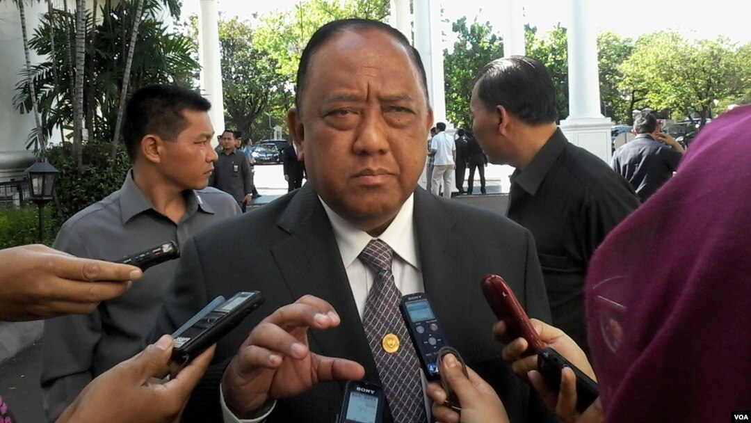 Kepala BIN Marciano Norman di Istana Negara, Jakarta (VOA/Andylala). Marciano Norman akan segera berakhir masa jabatannya dan Presiden Jokowi menominasikan Sutiyoso untuk menjadi Kepala BIN yang baru.