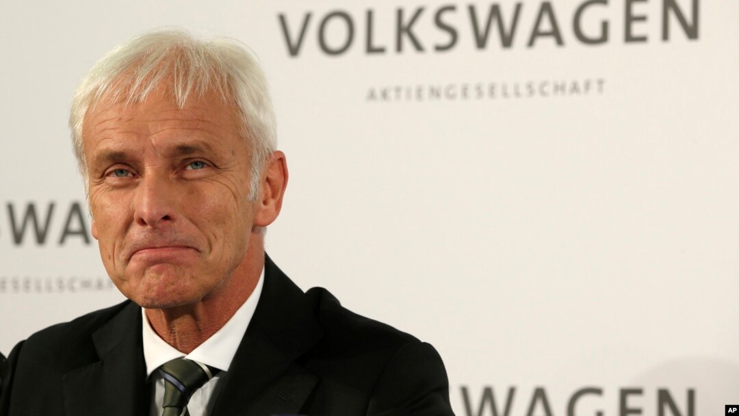 CEO baru Volkswagen, Matthias Mueller di Wolfsburg, Jerman hari Jumat (25/9).