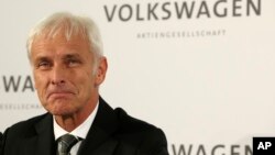 CEO baru Volkswagen, Matthias Mueller di Wolfsburg, Jerman hari Jumat (25/9).