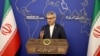 FILE - Iran's foreign ministry spokesman Esmaeil Baghaei holds a weekly press conference in Tehran on Oct.28, 2024.