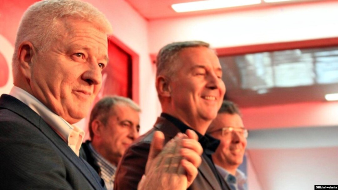 Potpredsjednik i predsjednik DPS-a, Duško Marković i Milo Đukanović (rtcg.me)