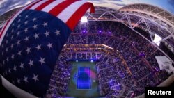 Stadion Ashe sebelum laga antara Rafael Nadal dan Juan Martin del Potro dari Argentina di Billie Jean King National Tennis Center, 8 September 2017. (Foto: USA Today Sports via Reuters)