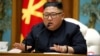 El líder de Corea del Norte, Kim Jong Un, habla en una reunión del Partido de los Trabajadores el 11 de abril de 2020. 