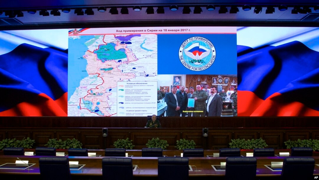 Russian Lt. Gen. Sergei Rudskoi says, Jan. 18, 2017, the military has teamed up with Turkey to conduct joint air strikes against the Islamic State group's stronghold in northern Syria.