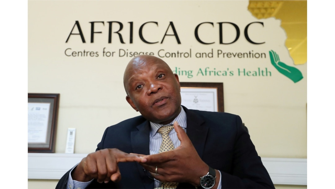 FILE - John Nkengasong, Africa's Director of the Centres for Disease Control, speaks during an interview with Reuters at the African Union Headquarters in Addis Ababa, Ethiopia, March 11, 2020.
