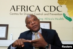 FILE - John Nkengasong, Africa's Director of the Centers for Disease Control, speaks during an interview with Reuters at the African Union headquarters in Addis Ababa, Ethiopia, March 11, 2020.