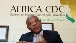 FILE- John Nkengasong, Africa's Director of the Centers for Disease Control, speaks during an interview with Reuters at the African Union Headquarters in Addis Ababa, Ethiopia March 11, 2020.