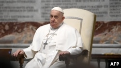 Папа Римский Франциск на мессе в соборе Святого Петра в Ватикане, 9 марта 2024 года.