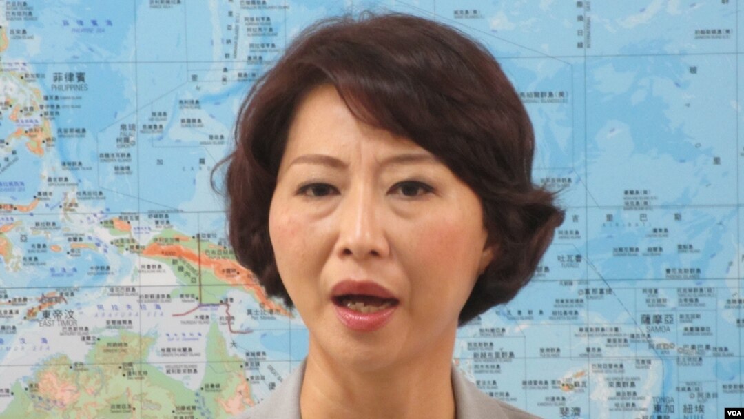 台湾执政党民进党立委陈亭妃 (美国之音张永泰拍摄) 