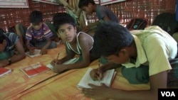 There are concerns that inadequate schooling and vocational training opportunities for Rohingya youth could leave young refugees unprepared for life as adults. (Dave Grunebaum/VOA)