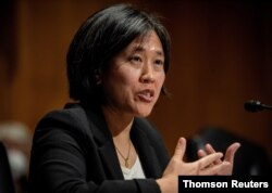 ARCHIVO: La Comisión de Finanzas del Senado de los Estados Unidos lleva a cabo una audiencia sobre la nominación de Katherine Tai para ser Representante Comercial de los Estados Unidos el 28 de mayo de 2021.