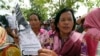 FILE - Farmers from some of provinces stage a protest rally near prime minister's residence in Phnom Penh, Cambodia, July 22, 2019.