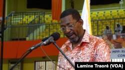 Alassane Bala Sakandé, le président de l’Assemblée nationale, le nouveau Président du parti, Ouagadougou, le 26 septembre 2021 (VOA/Lamine Traoré)