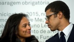 Isabel dos Santos e o marido Sindika Dokolo no Porto, Portugal. 5 Março 2015