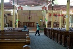 El templo católico de Sacre Coeur of Turgeau, en Puerto Príncipe, Haití, permanece cerrado el miércoles 21 de abril de 2021 por instrucciones de la Iglesia tras el secuestro de varios religiosos por pandillas delictivas.