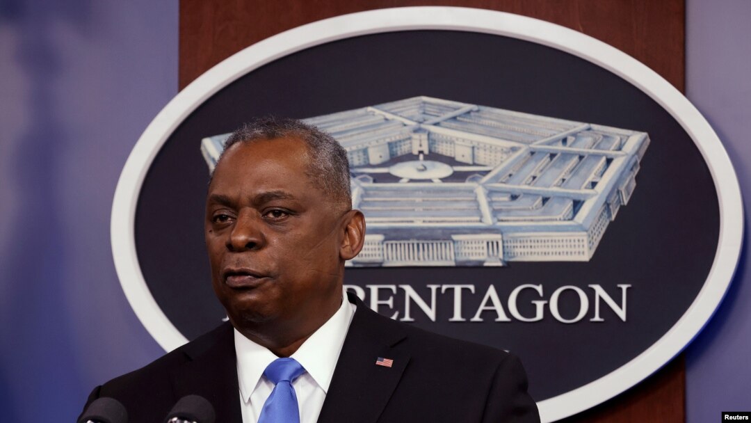 El secretario de Defensa, Lloyd Austin, durante una rueda de prensa en el Pentágono, el 10 de febrero de 2021.