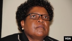 Former Vice President Joice Mujuru addressing a press conference in Harare on Tuesday, March 1, 2016. (Photo: Mavis Gama)