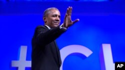 El presidente Barack Obama habló en la gala del Caucus Hispano del Congreso en 2015. 