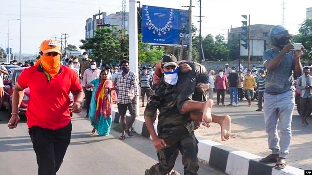 Ahari ihinguriro rya plastic i Visakhapatnam mu Buhindi 