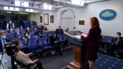 White House press secretary Jen Psaki speaks during a press briefing at the White House, Tuesday, Feb. 9, 2021, in Washington. (AP Photo/Patrick Semansky)