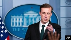جیک سالیوان، مشاور امنیت ملی کاخ سفید در جریان کنفرانس خبری روز سه‌شنبه
