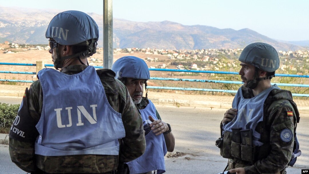 Beberapa anggota pasukan perdamaian PBB di Lebanon atau United Nations Interim Force in Lebanon (UNIFIL) (foto: dok). 