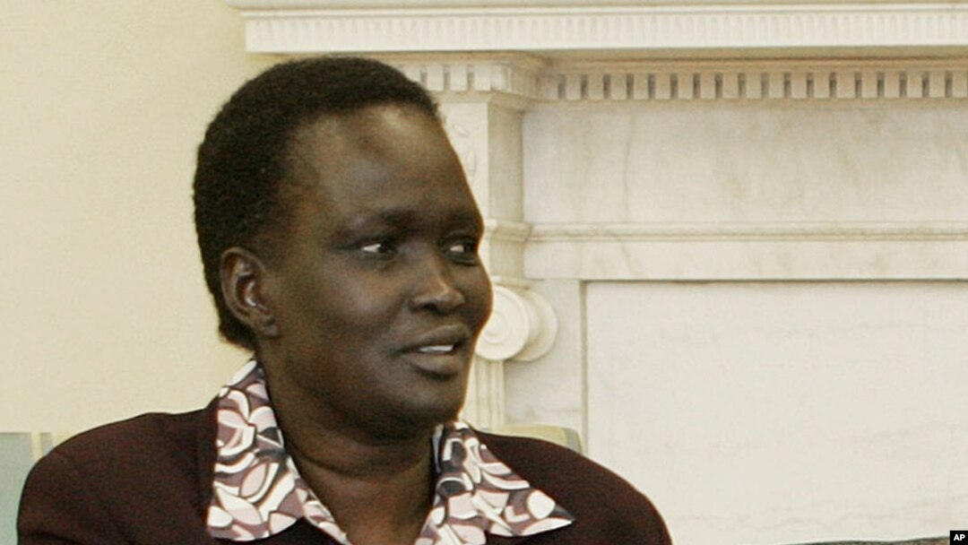 Rebecca Garang De Mabior, Janda pendiri Sudan Selatan saat berada di Washington, 10 Februadi 2006.(Foto: dok).
