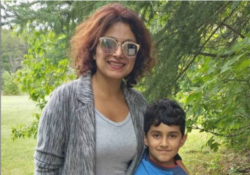 Shahin Moghaddam’s wife, Shakiba Feghahati, and son Rosstin, who were among the 176 people killed in Iran's shoot-down of a Ukrainian passenger plane near Tehran on Jan. 8, 2020. (Courtesy of family)